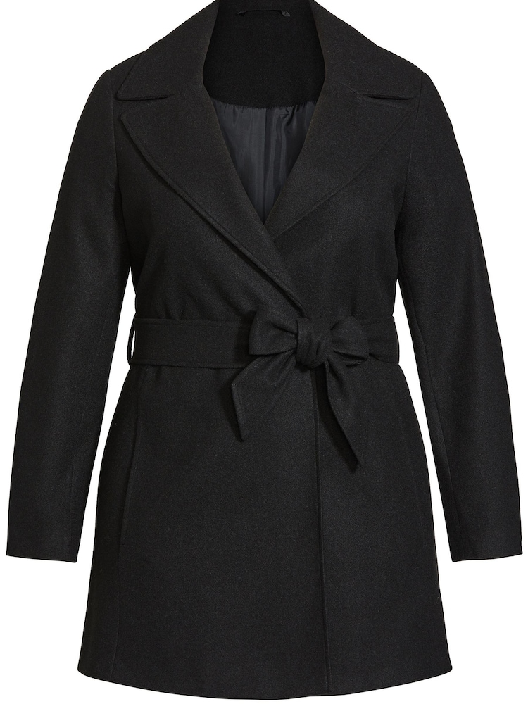 Evans Black Belted Coat - Image 3 of 3