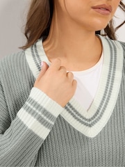 Szary - Dzianinowy sweter Yours Curve Tennis - Obraz 5 z 6