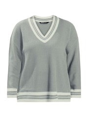 Szary - Dzianinowy sweter Yours Curve Tennis - Obraz 6 z 6