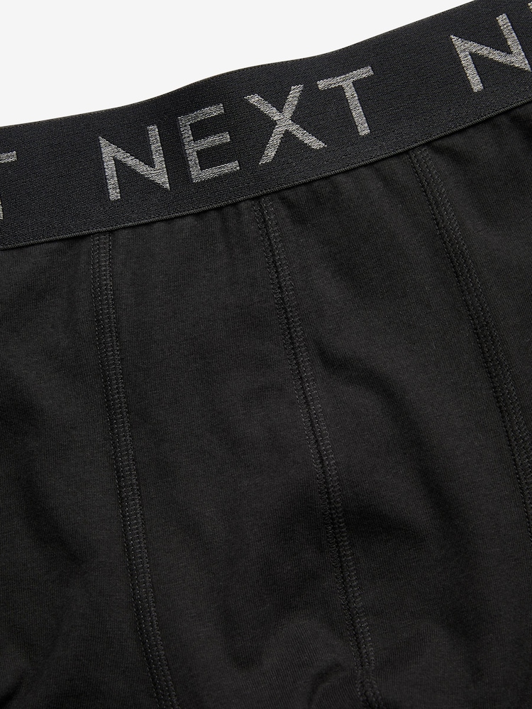 Black 10 pack Cotton Rich Blend Hipsters Boxers - Image 4 of 4