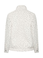Yours Curve White Funnel Neck Twill Bomber Jacket - Image 7 of 7