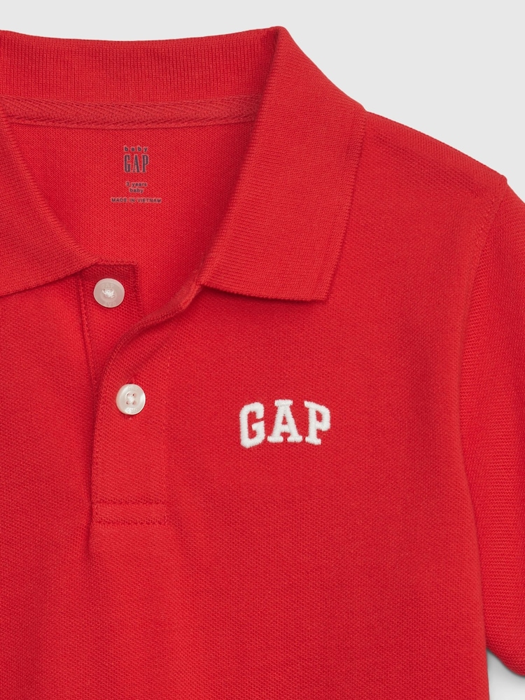 Gap Red Logo Pique Short Sleeve Polo Shirt (Newborn-5yrs) - Image 3 of 3