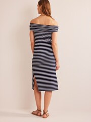 Boden Blue Off Shoulder Midi Dress - Image 2 of 3