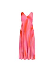 Live Unlimited Curve Pink Ombre Sunray Pleat Maxi Dress - Image 5 of 5
