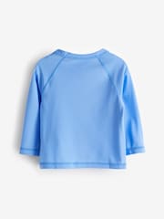 Gap Blue Shark Long Sleeve Baby Rash Vest (6mths-5yrs) - Image 2 of 3