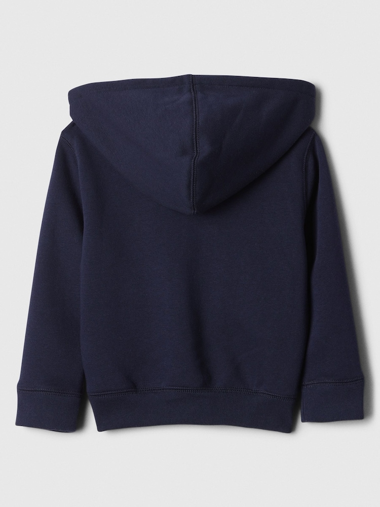 Gap Navy Blue Logo Zip Up Hoodie (Newborn-5yrs) - Image 2 of 3
