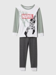 Gap Grey Stripe Marvel Organic Cotton Pyjama Set (12mths-5yrs) - Image 1 of 2