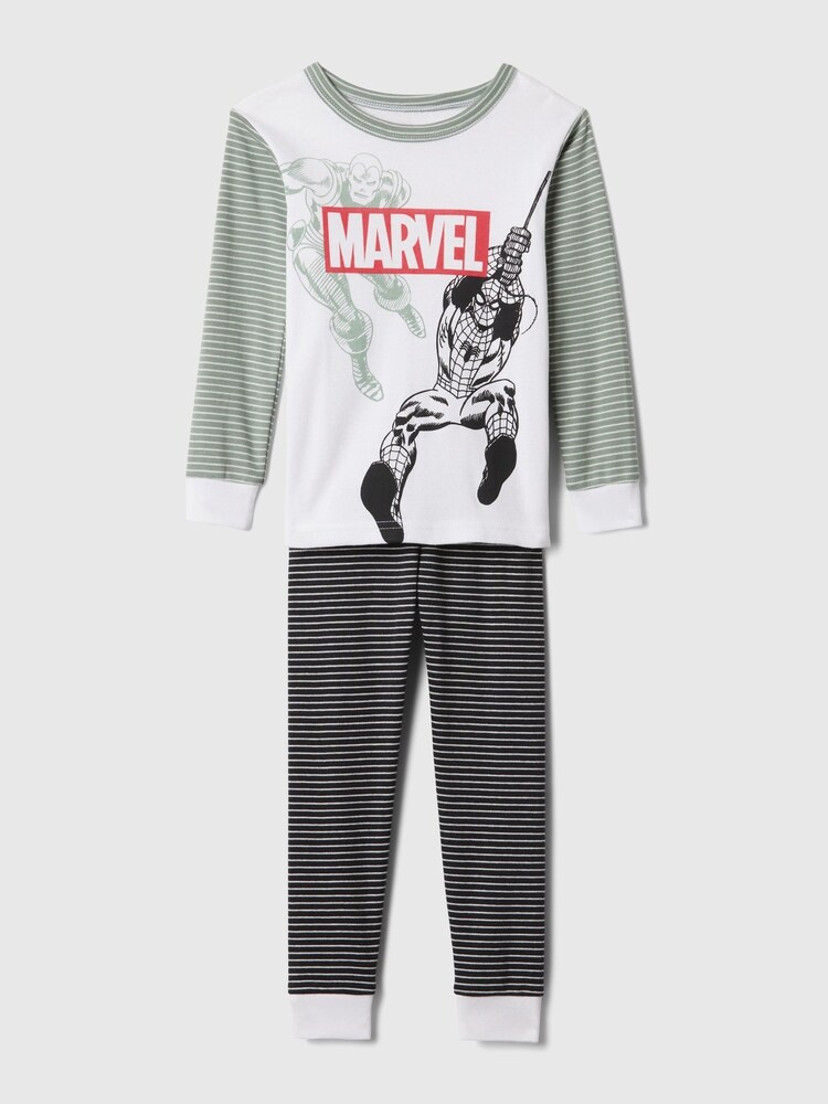 Gap Grey Stripe Marvel Organic Cotton Pyjama Set (12mths-5yrs) - Image 1 of 2