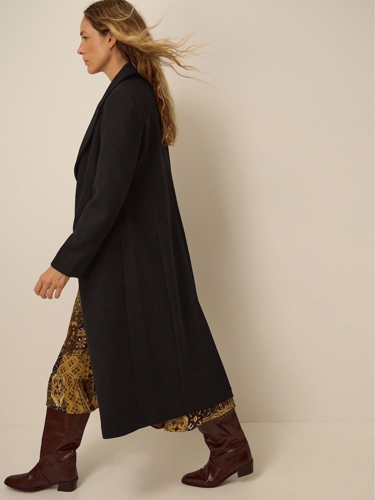 Monsoon Black Celia Wool Blend Coat - Image 2 of 5