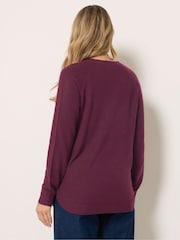 Long Tall Sally Red Longline Button Knitted Jumper - Image 3 of 4