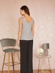 Yumi Silver Sequin Vest - Image 3 of 4