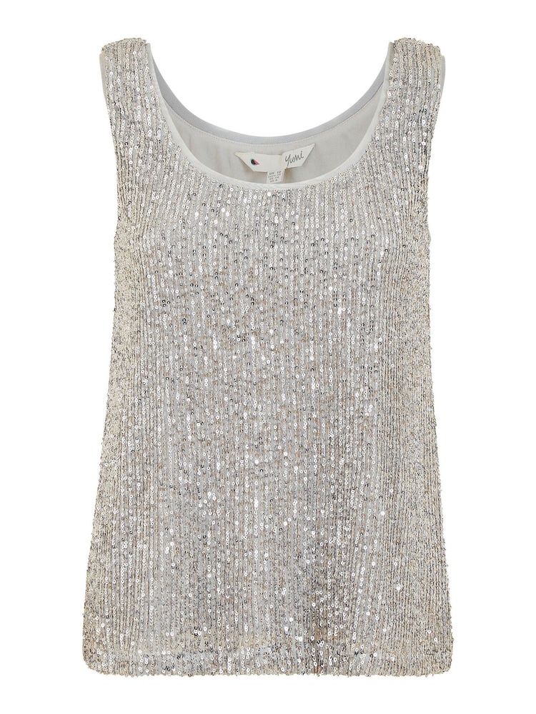 Yumi Silver Sequin Vest - Image 4 of 4