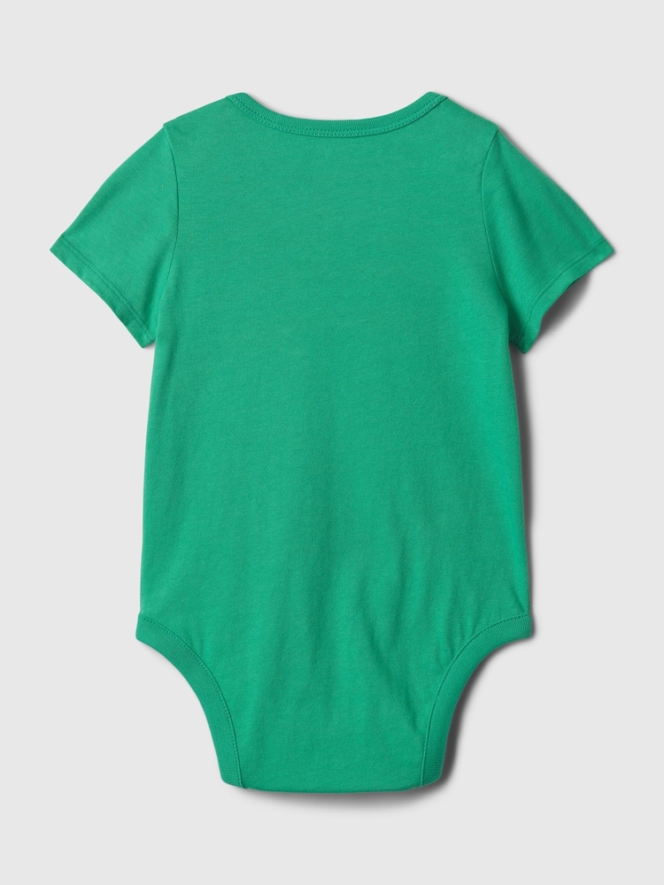 Gap Green Brannan Bear Pocket Bodysuit (Newborn-24mths) - Image 2 of 2 Gap Green Brannan Bear Pocket Bodysuit (Newborn-24mths) - Image 2 of 2