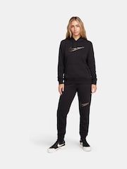 Nike Black Metallic Swoosh Premium Loose Fit Hoodie - Image 3 of 7
