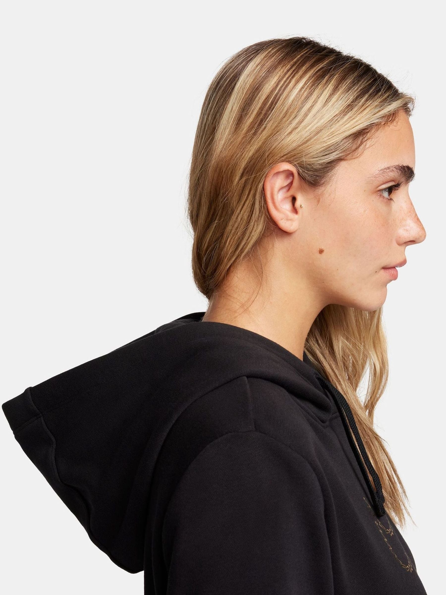 metallic swoosh sweatshirt