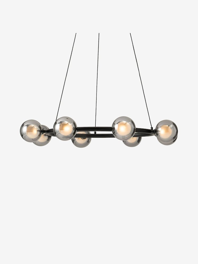 MADE.COM Smoke Grey Pendant Masako Light - Image 1 of 1 MADE.COM Smoke Grey Pendant Masako Light - Image 1 of 1