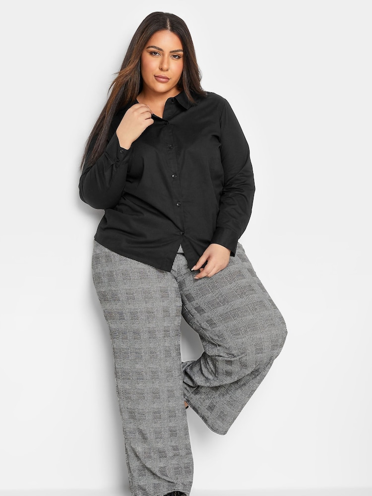 PixieGirl Petite Black Fitted 100% Cotton Shirt - Image 3 of 4