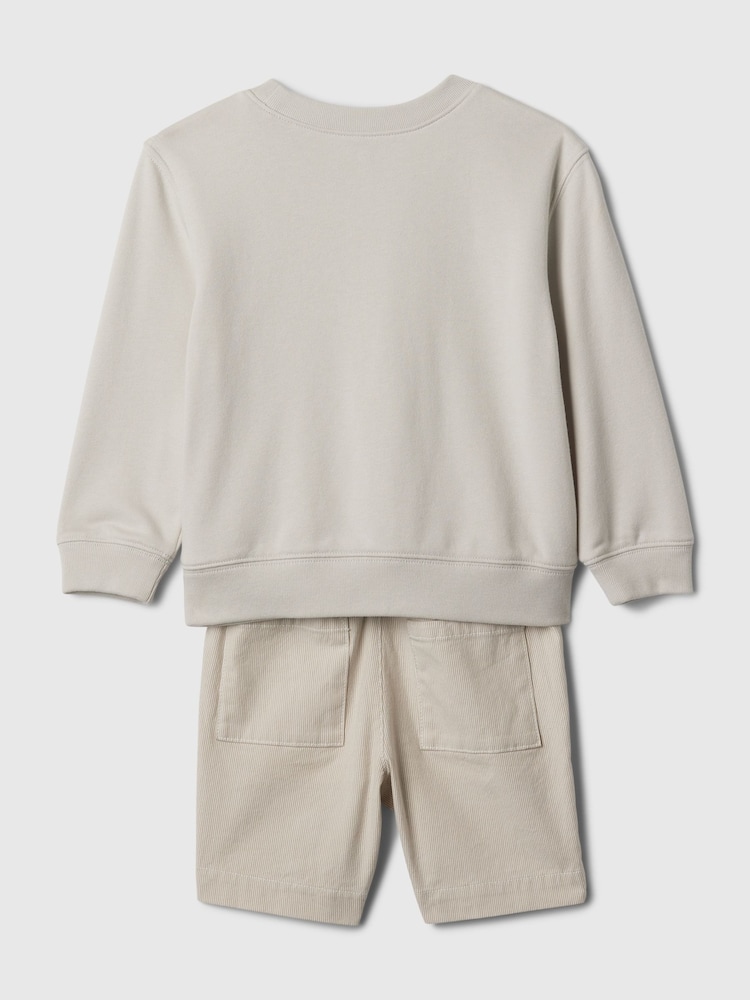 Gap Grey Logo Jumper and Short Set (6mths-5yrs) - Image 2 of 3 Gap Grey Logo Jumper and Short Set (6mths-5yrs) - Image 2 of 3