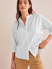 Boden White Relaxed Poplin Shirt - Image 1 of 6