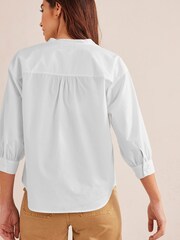 Boden White Relaxed Poplin Shirt - Image 2 of 6