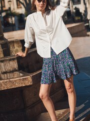 Boden White Relaxed Poplin Shirt - Image 5 of 6