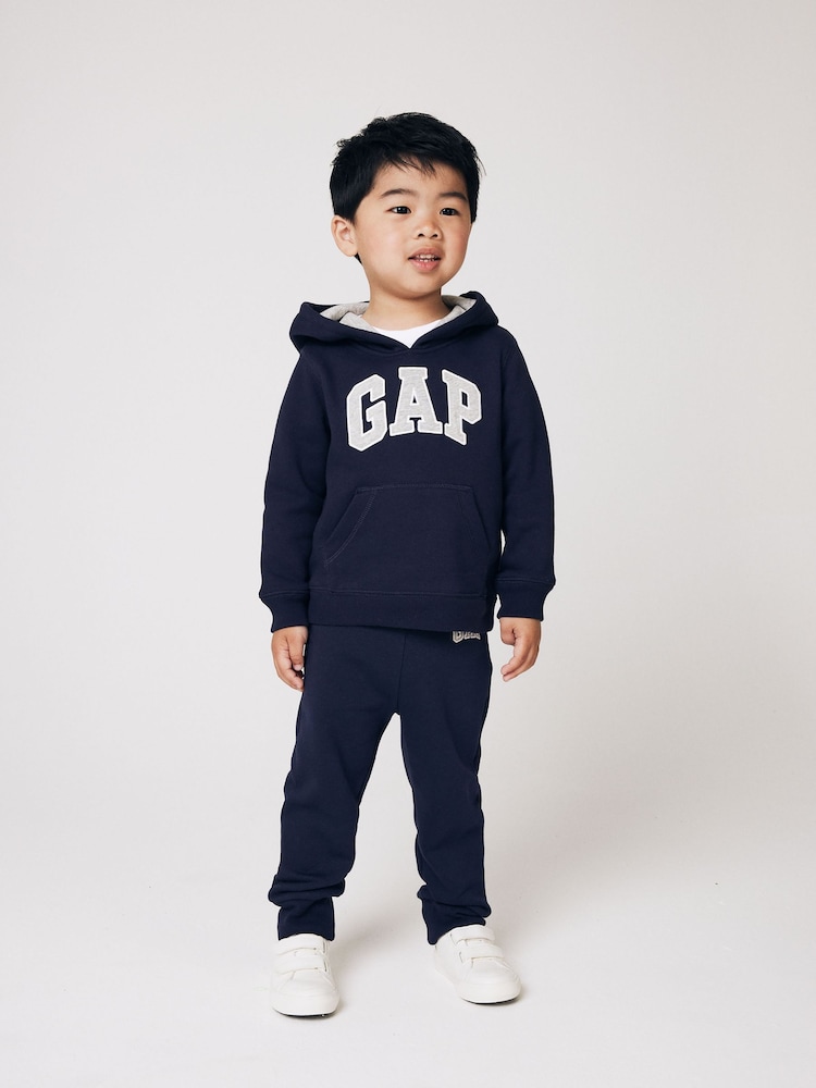 Gap Blue Logo Pull On Fleece-Lined Joggers (Newborn-5yrs) - Image 2 of 7