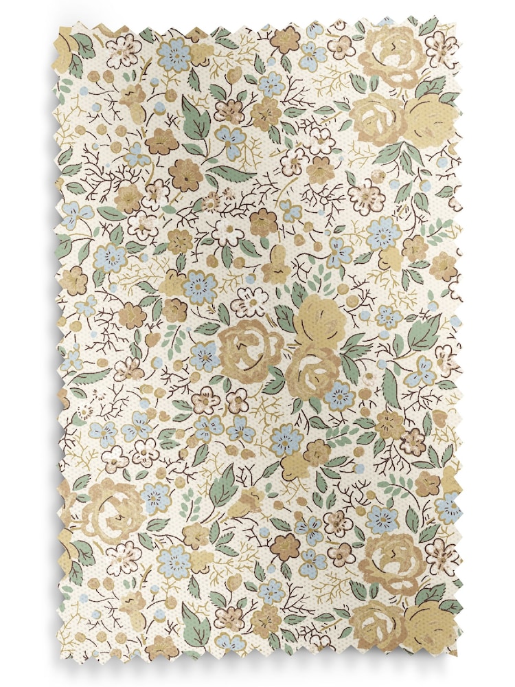 Laura Ashley Pale Gold Rowena Made to Measure 100% Cotton Roman Blinds - Image 6 of 6