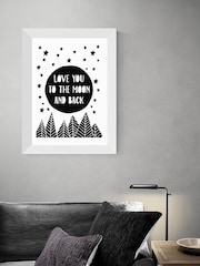 East End Prints White To The Moon Print - Image 1 of 3