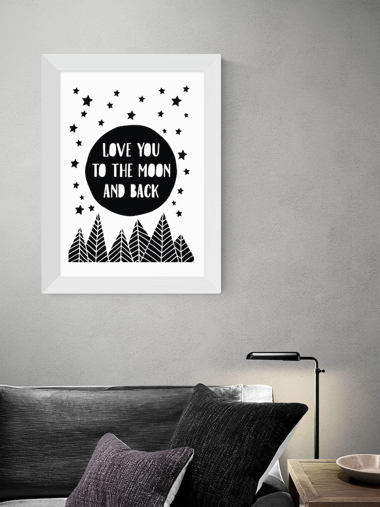 East End Prints White To The Moon Print - Image 1 of 3
