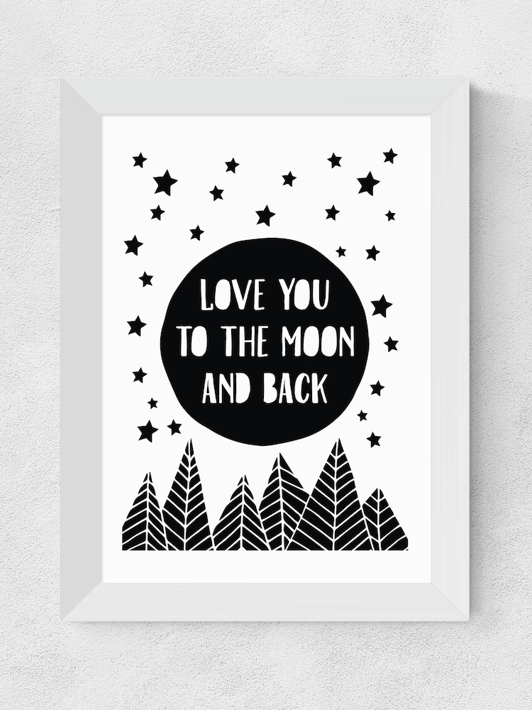 East End Prints White To The Moon Print - Image 2 of 3
