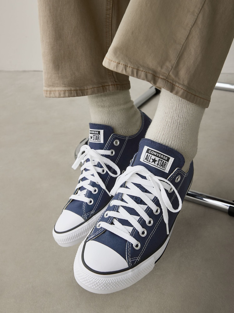 Converse Navy Chuck Taylor Ox Trainers - Image 1 of 7