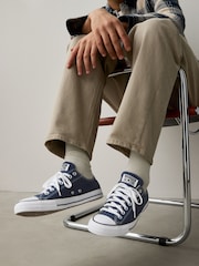 Converse Navy Chuck Taylor Ox Trainers - Image 2 of 7