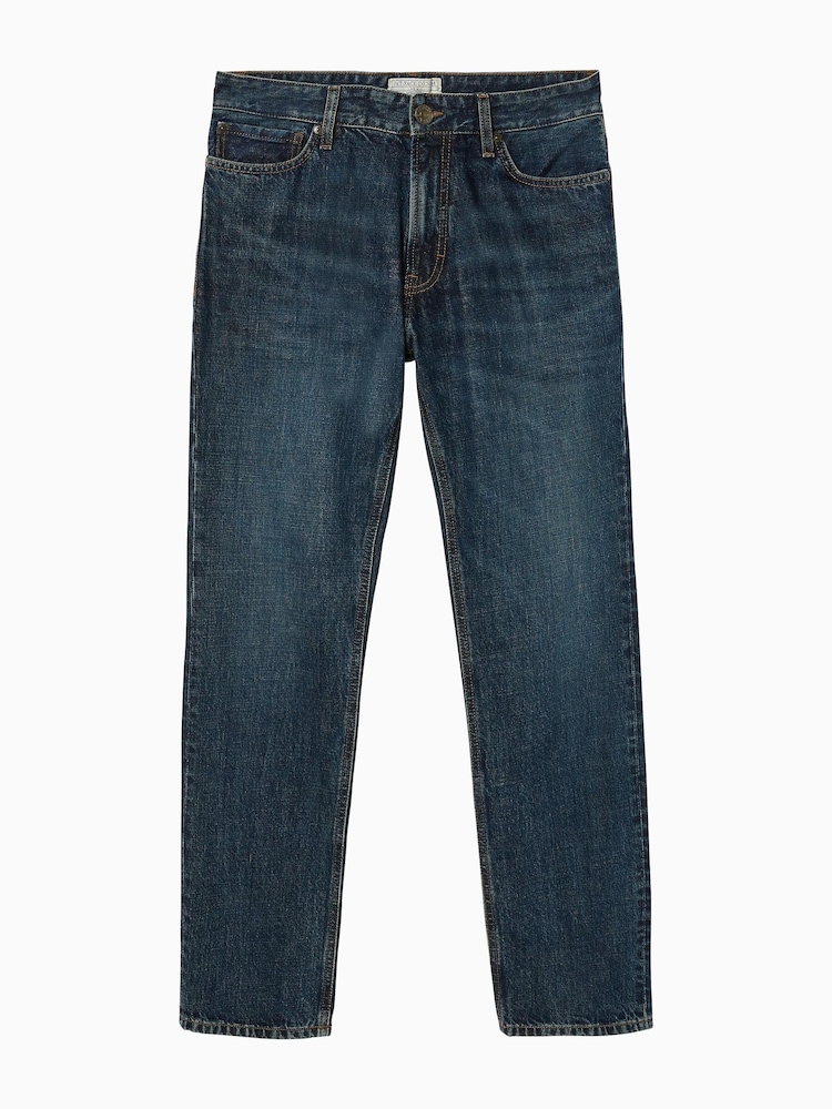FatFace Blue Straight Mid Wash Jeans - Image 1 of 4 FatFace Blue Straight Mid Wash Jeans - Image 1 of 4