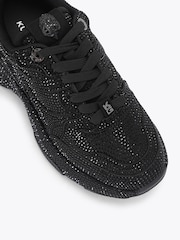 Kurt Geiger London Black Shine Runner Embellished Trainers - Image 3 of 4