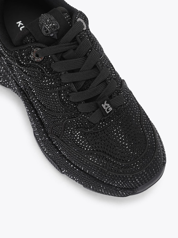 Kurt Geiger London Black Shine Runner Embellished Trainers - Image 5 of 5 Kurt Geiger London Black Shine Runner Embellished Trainers - Image 5 of 5