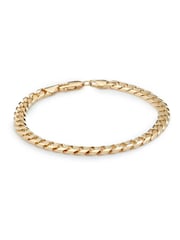 Beaverbrooks Yellow Gold Plated Men’s Curb Bracelet - Image 1 of 3