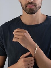 Beaverbrooks Yellow Gold Plated Men’s Curb Bracelet - Image 2 of 3
