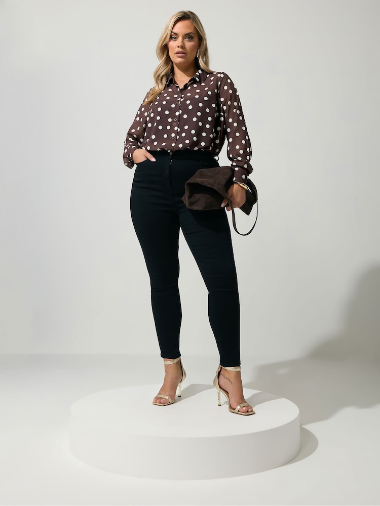 Chemise à pois Yours Curve Scatter - Image 2 sur 5