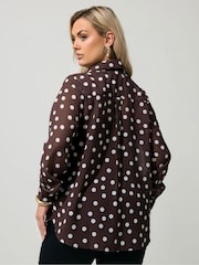Chemise à pois Yours Curve Scatter - Image 3 sur 5