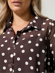 Chemise à pois Yours Curve Scatter - Image 4 sur 5