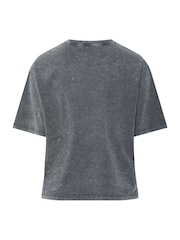 Yours Curve Grey Limited Acid Wash Seam Detail Co-Ord Top - Image 6 of 6