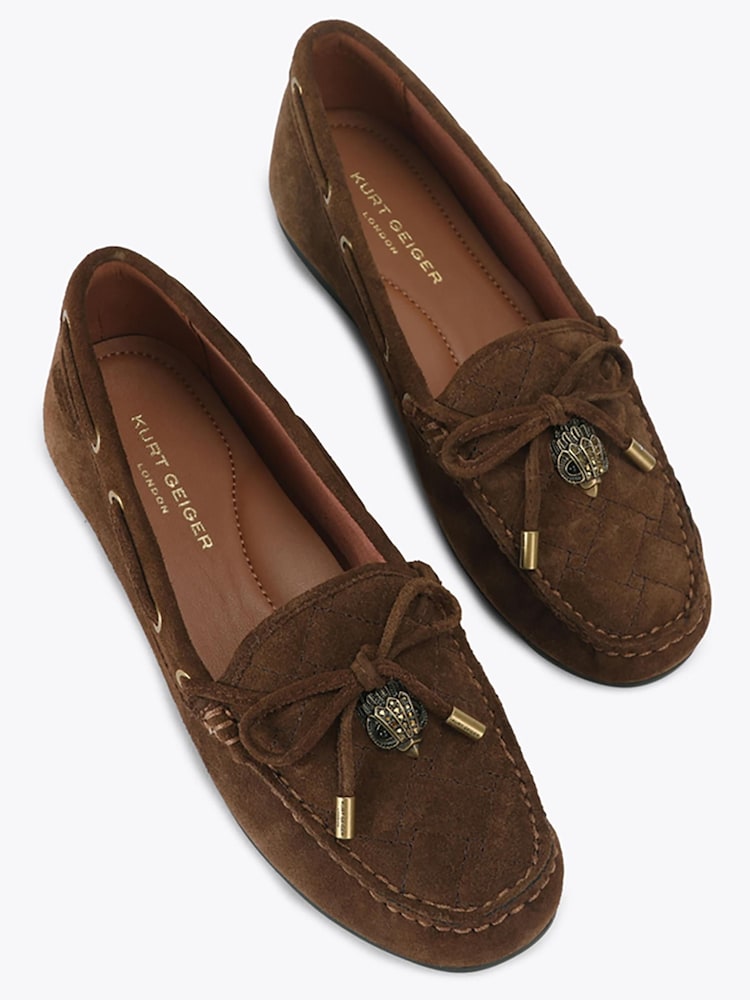 Kurt Geiger London Brown Eagle Moccasin Shoes - Image 2 of 5