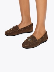 Kurt Geiger London Brown Eagle Moccasin Shoes - Image 5 of 5