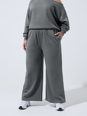 Gris - Pantalones de chándal a juego con pernera ancha Limited de Yours Curve - Imagen 1 de 6