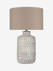 Pacific Black Atouk Textured Stoneware Table Lamp - Image 1 of 1
