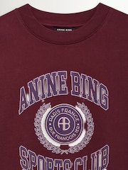 ANINE BING Red Miles Sweatshirt Collegiate - Image 4 of 4