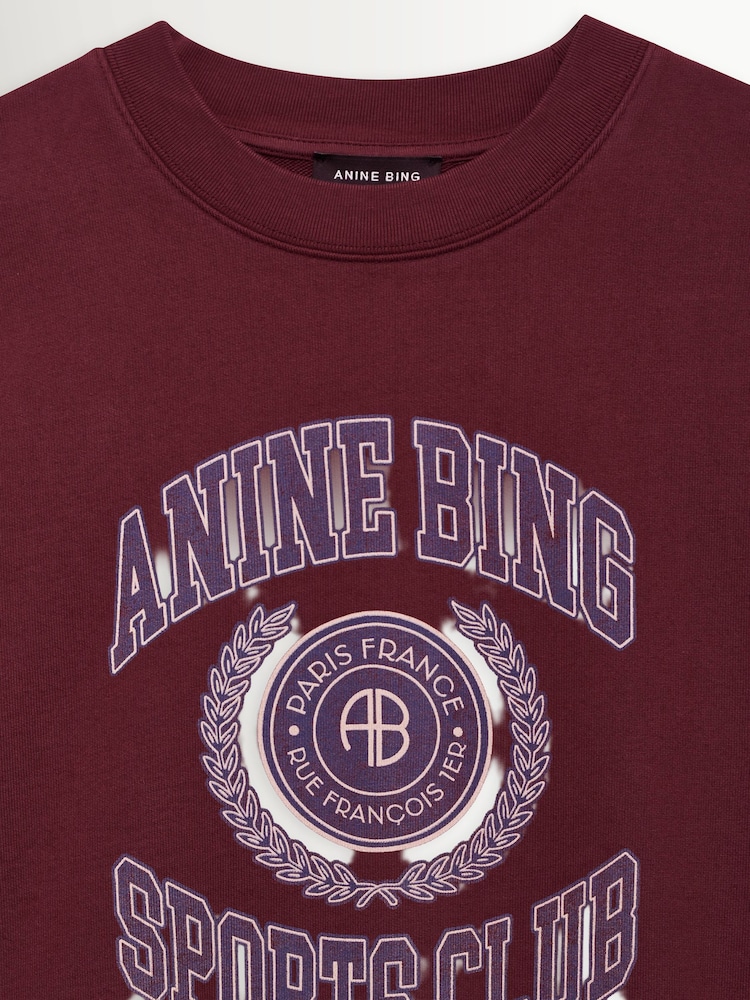 ANINE BING Red Miles Sweatshirt Collegiate - Image 4 of 4