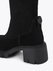 Kurt Geiger London Black Step Over The Knee Suede Boots - Image 4 of 4