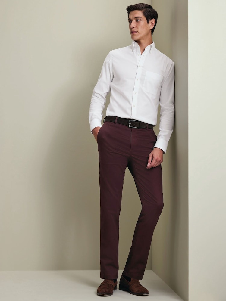 Κόκκινο - Slim Fit - Κάρολος Tyrwhitt Απόλυτη μη Σιδερένια Chinos - Εικόνα 1 από 6