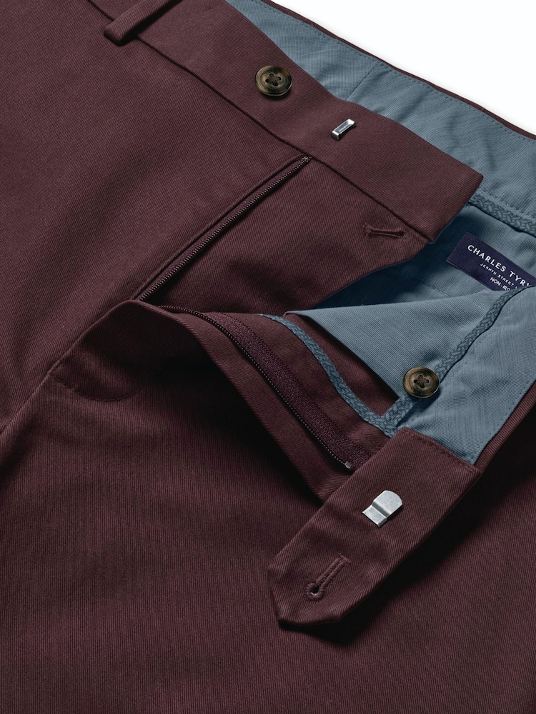 Κόκκινο - Slim Fit - Κάρολος Tyrwhitt Απόλυτη μη Σιδερένια Chinos - Εικόνα 6 από 6